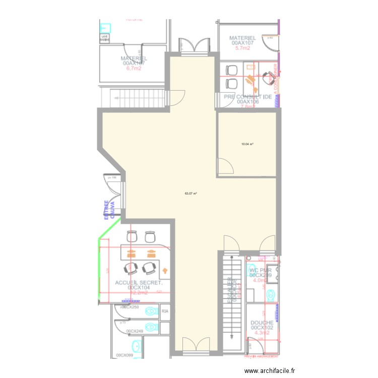 Salle attente CAUVA. Plan de 0 pièce et 0 m2