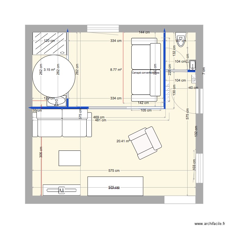 salon et sdb bis wc à part dispo salon 2. Plan de 0 pièce et 0 m2