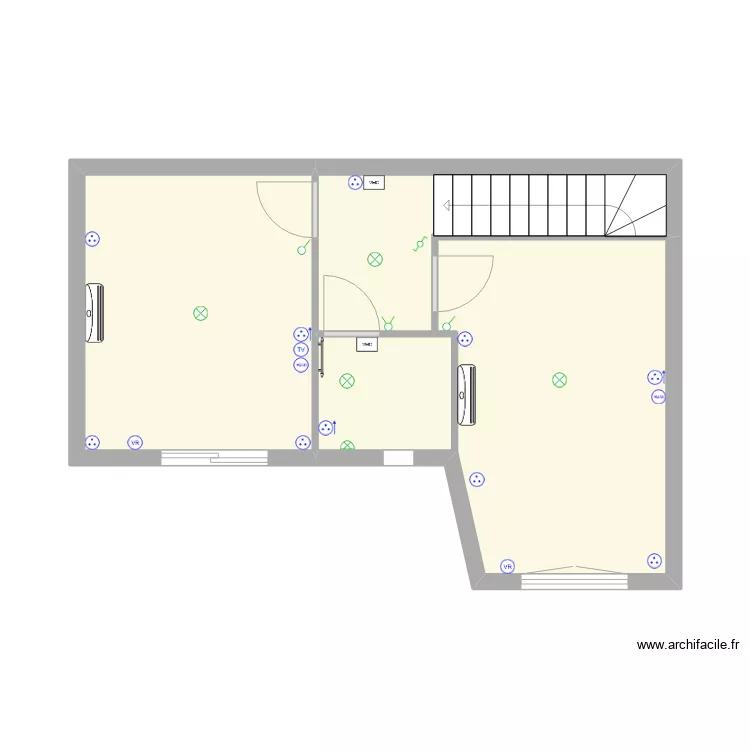 DRAVEIL R+1. Plan de 