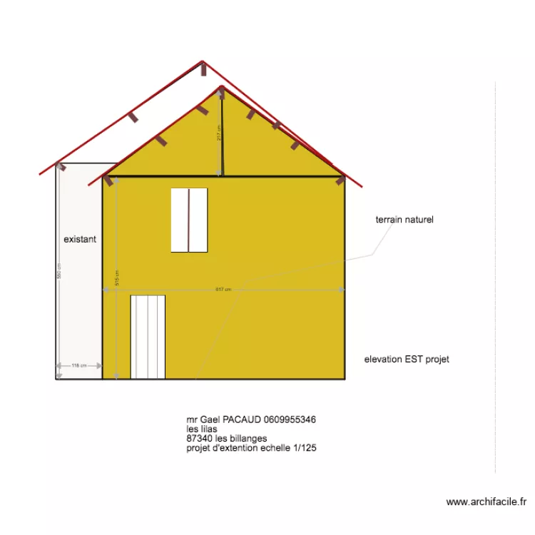 elevation est 3. Plan de 