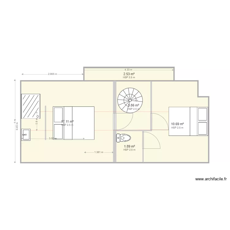 amenagement &eacute;tage. Plan de 