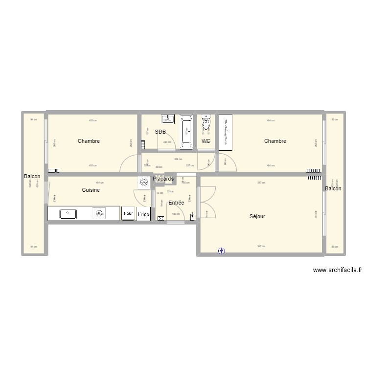22 Frot  903. Plan de 12 pièces et 73 m2