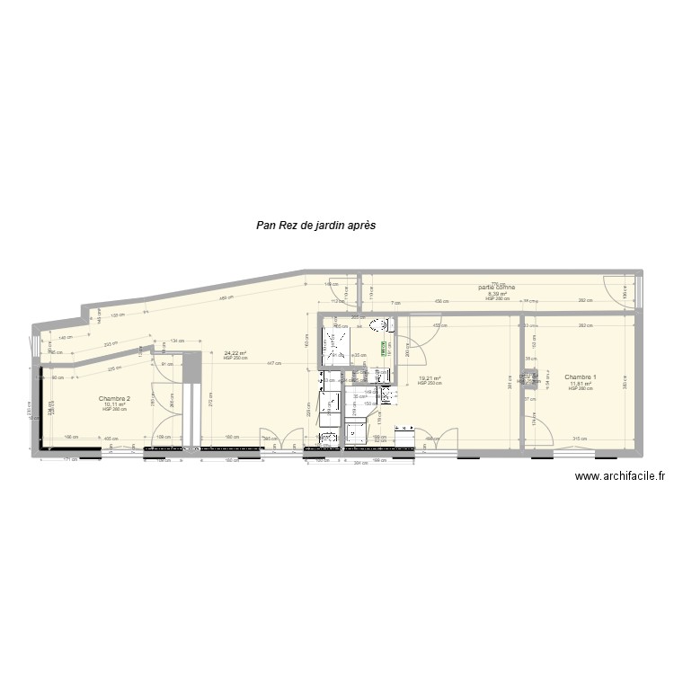 MAKRAM 6.4 coin cuisine. Plan de 7 pièces et 74 m2