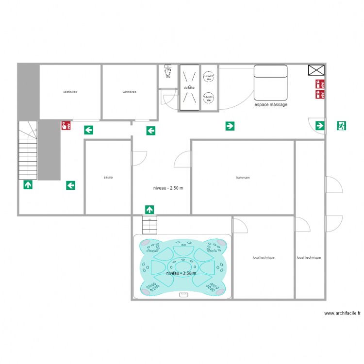 LE MANOIR sous sol PLAN EVAC. Plan de 0 pièce et 0 m2