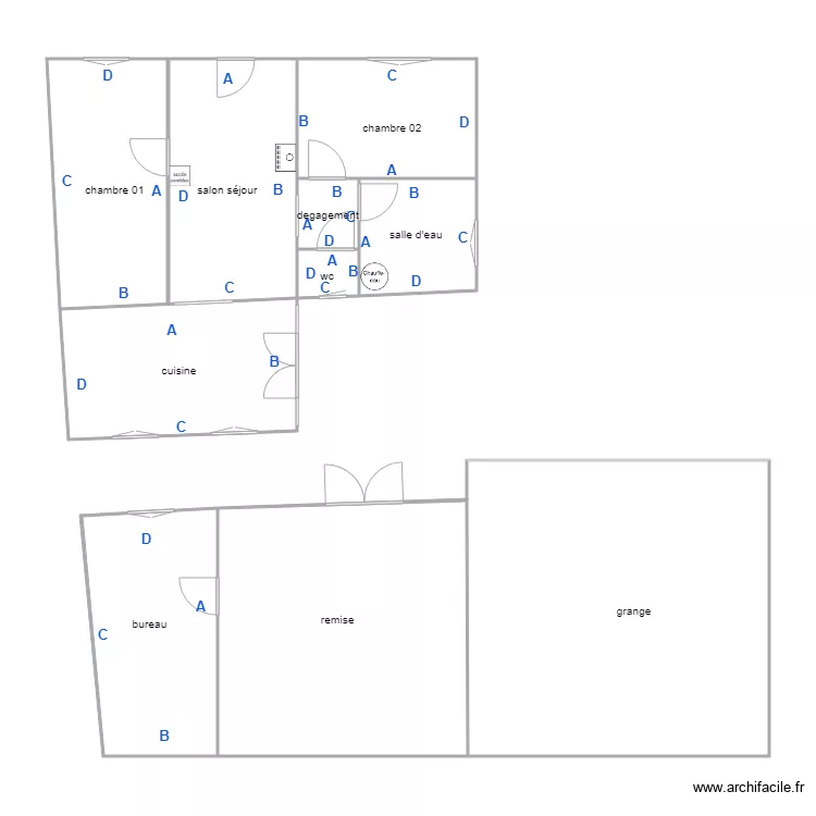 BERGEROLLE PB. Plan de 