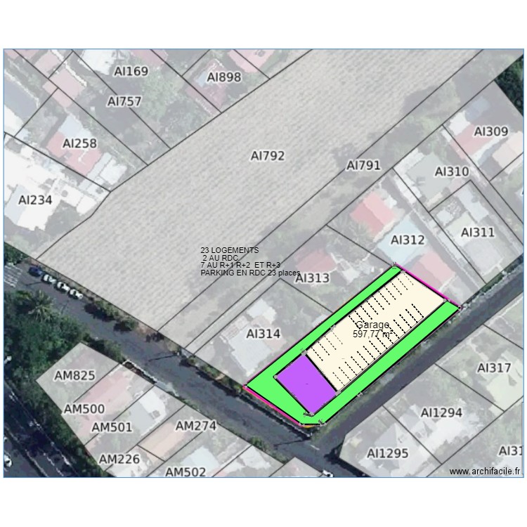 HUET SAINT ANDRE . Plan de 6 pièces et 2410 m2