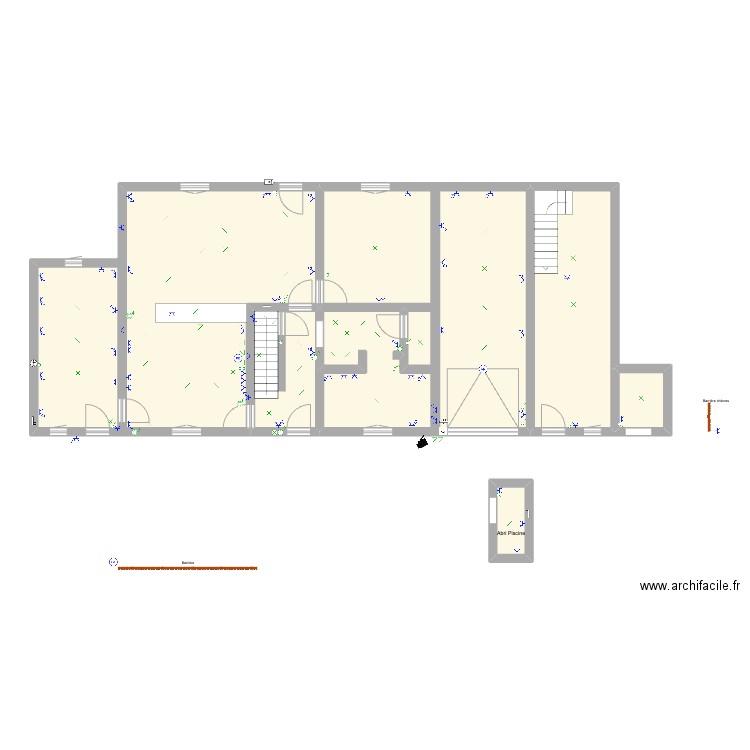 Schéma de position. Plan de 30 pièces et 425 m2