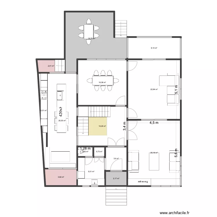 Raquette rez Def2. Plan de 0 pièce et 0 m2
