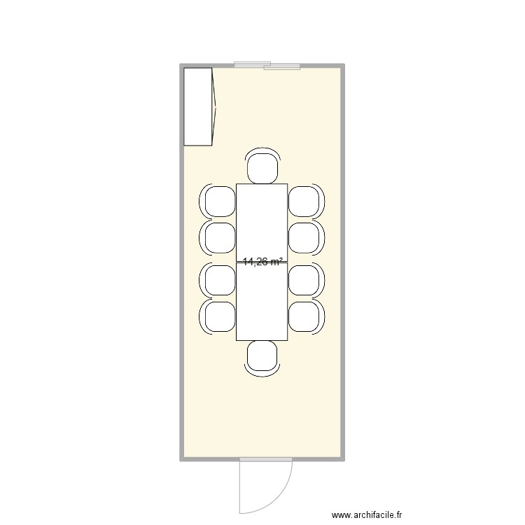 RICHARD CONSTRUCTION CHANTIER GENAS. Plan de 1 pièce et 14 m2