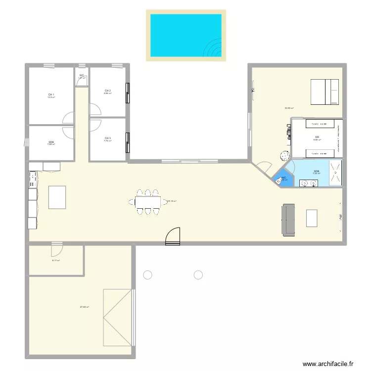 maison neuf. Plan de 