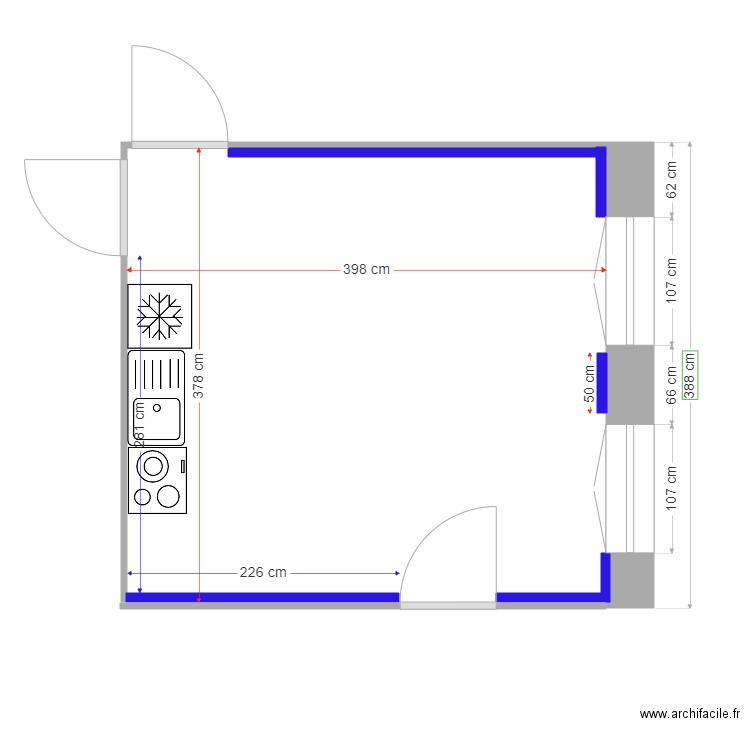 cuisine Léontine. Plan de 0 pièce et 0 m2