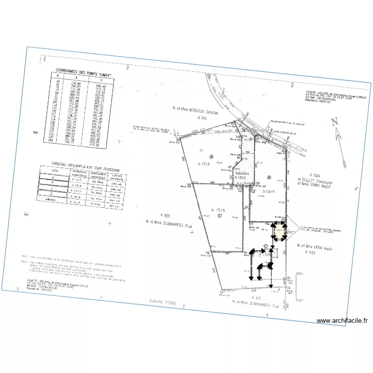Plan masse final. Plan de 
