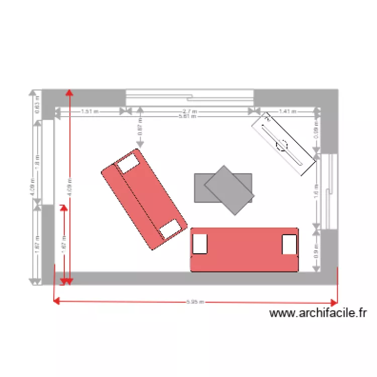 salon 5. Plan de 