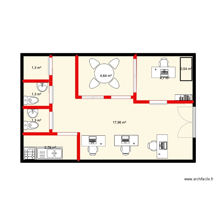 jezer. Plan de 0 pièce et 0 m2