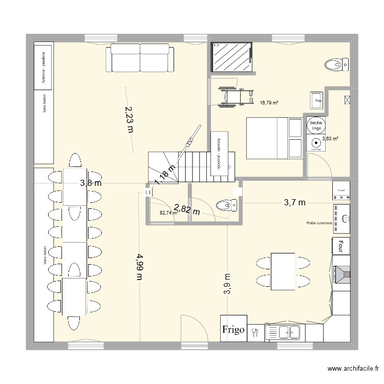 RDC PAVILLON DE CHASSE v2. Plan de 0 pièce et 0 m2
