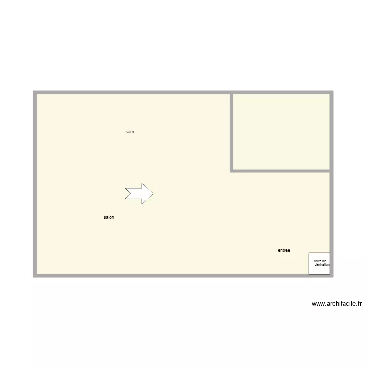 plan sch&eacute;ma &eacute;lectrique salon sam et entr&eacute;e. Plan de 