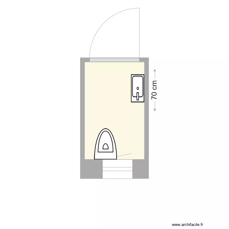 WC renfort mur. Plan de WC renfort mur. Plan de