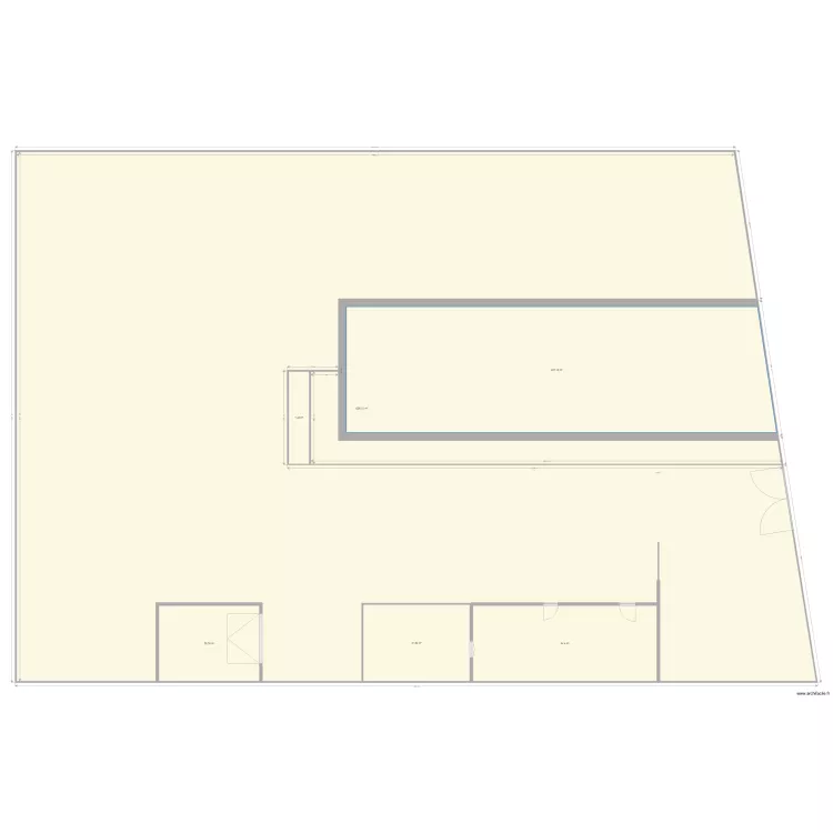 Terrain angle droit. Plan de 