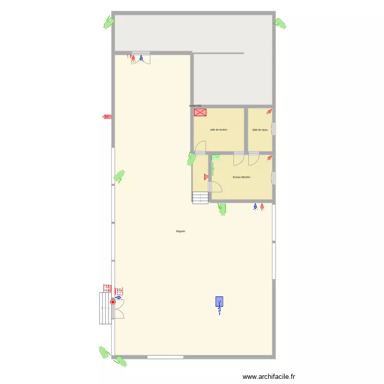 Jardin Faciles Haut Alarme Vid&eacute;o G&eacute;nerateur. Plan de 