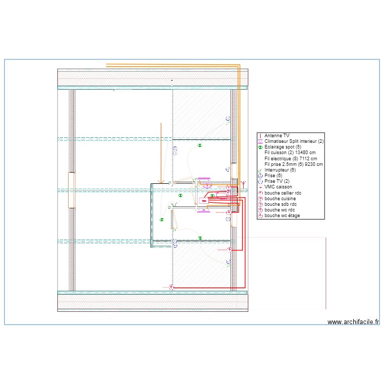 Magon étage. Plan de 0 pièce et 0 m2