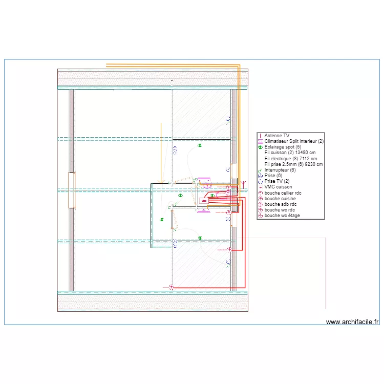 Magon &eacute;tage. Plan de 