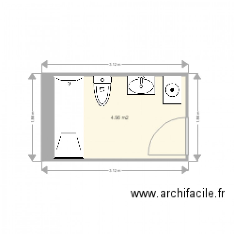 plan sdb chambonniere. Plan de 0 pièce et 0 m2