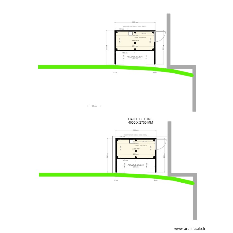 SCHEMA IMPLANTATION KIOSQUE M2 BESSIERES. Plan de 0 pièce et 0 m2