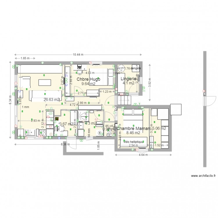 Plan Final du 14 Août à 23h10 . Plan de 0 pièce et 0 m2