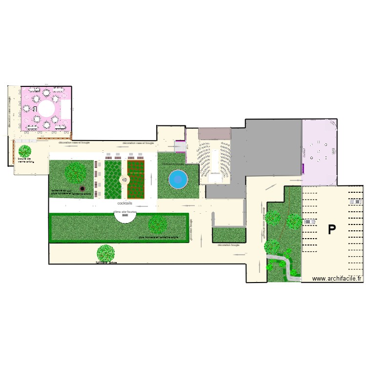 Plan 2a1ab&§AA. Plan de 36 pièces et 4316 m2