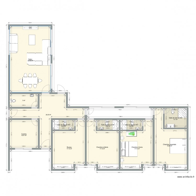Maison Bassam version 1. Plan de 0 pièce et 0 m2