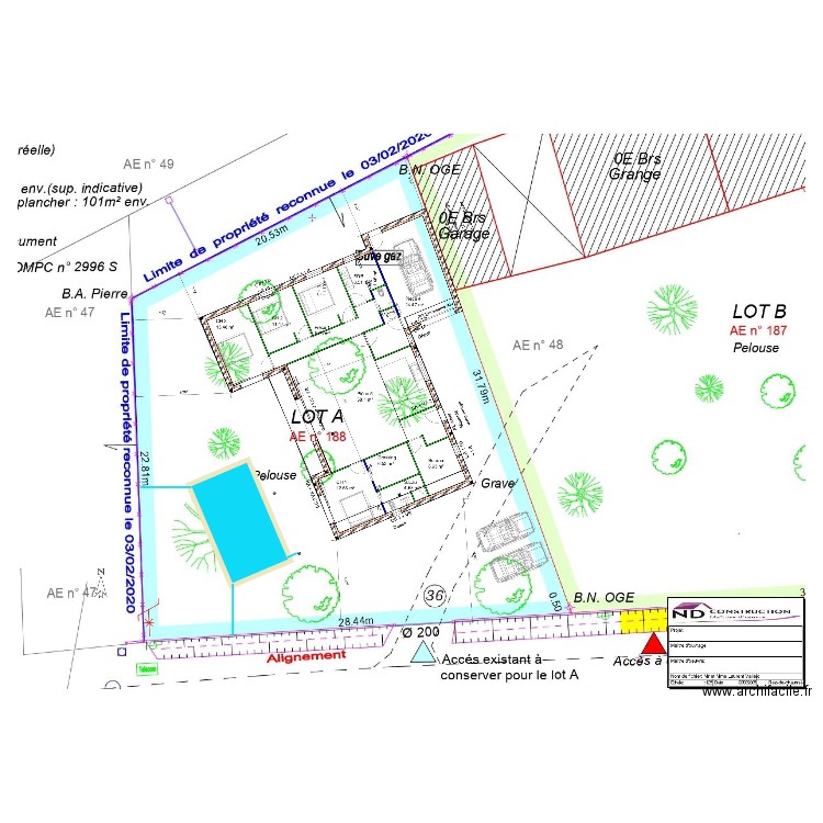 piscine. Plan de 0 pièce et 0 m2