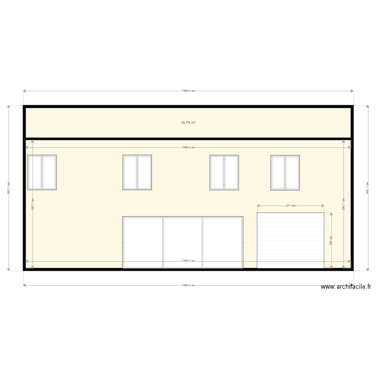 Facade batiment A 1. Plan de 2 pièces et 88 m2