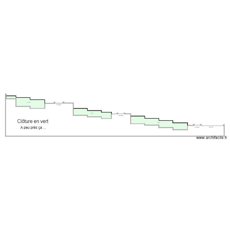 cloture totale 2. Plan de 3 pièces et 28 m2