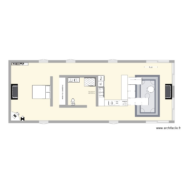 loft. Plan de 0 pièce et 0 m2