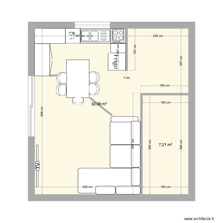 CUISINE MAEVA. Plan de 0 pièce et 0 m2
