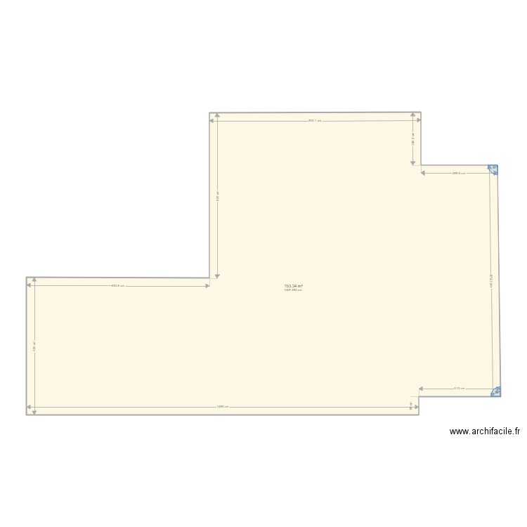 FFT Rolland Garros. Plan de 1 pièce et 153 m2