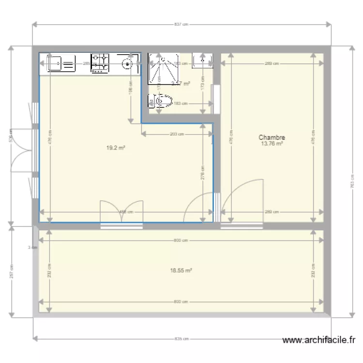 F2 rez de jardin  FINAL. Plan de 