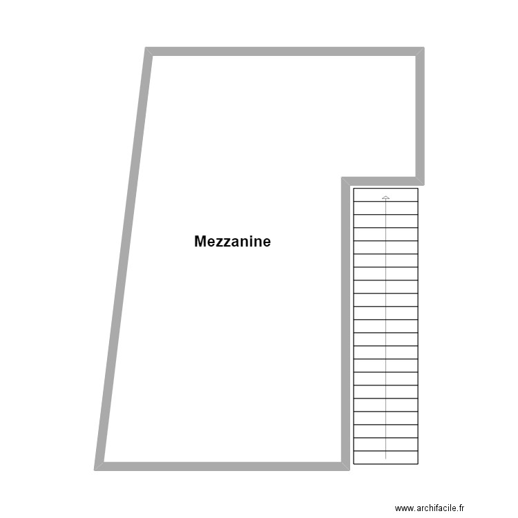 Batiment maintenance mezzanine. Plan de 1 pièce et 36 m2