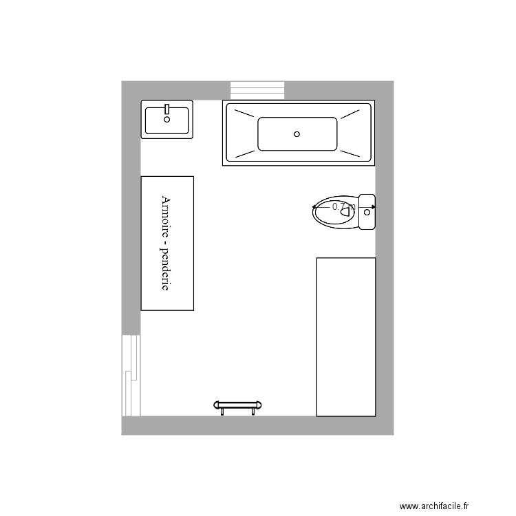 salle de bain. Plan de 0 pièce et 0 m2