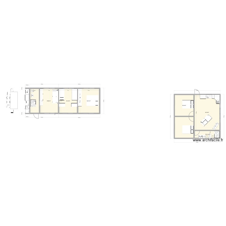 Heirani. Plan de 8 pièces et 95 m2