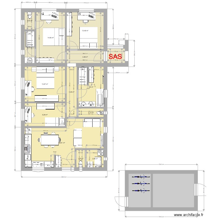 annexe SAS appart ch enfant abri 135. Plan de 0 pièce et 0 m2