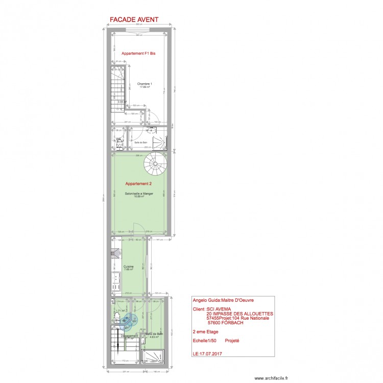 SCI AVEMA 1 existant. Plan de 0 pièce et 0 m2