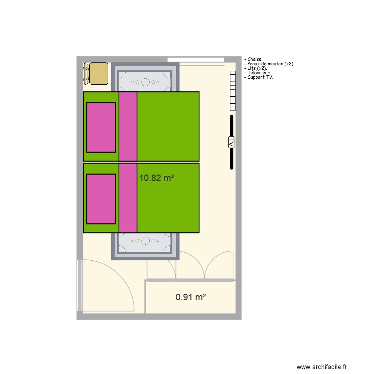 NOTRE CHAMBRE. Plan de 0 pièce et 0 m2