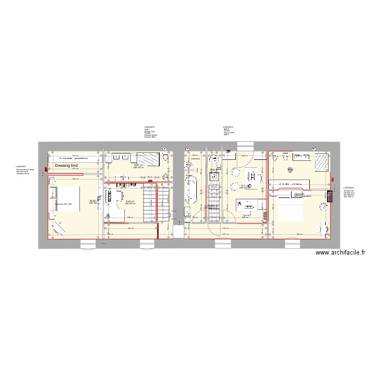 Sibinel 1er etage Murs chauffants. Plan de 0 pièce et 0 m2