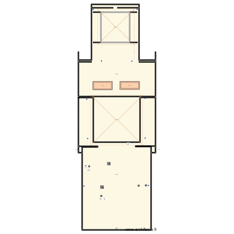 Internat Hienghène. Plan de 9 pièces et 873 m2