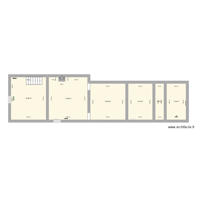 PISSOTTE 85 AMENAGEMENT RDC. Plan de 7 pièces et 70 m2