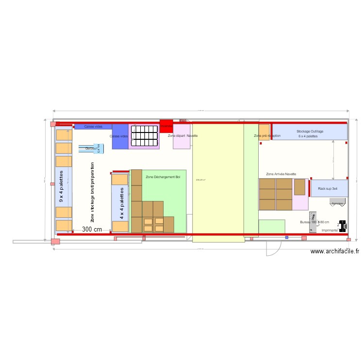 Réception UAP3 v10. Plan de 1 pièce et 206 m2
