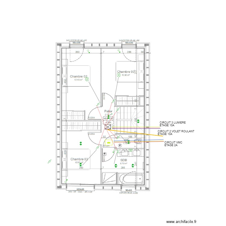 Plans lumiere etage. Plan de 0 pièce et 0 m2