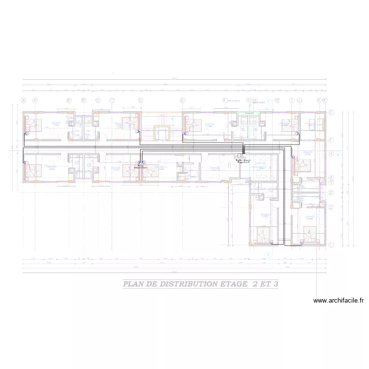 T&eacute;l&eacute;phone Etage 2 et 3 HOTEL TAZ KRIBI. Plan de 0 pièce et 0 m2