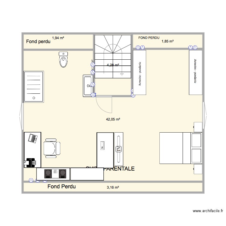 Maison KERNOUES COMBLE. Plan de 0 pièce et 0 m2